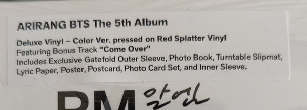 BTS (4) : Arirang (LP, Dlx, Ltd, Cle)