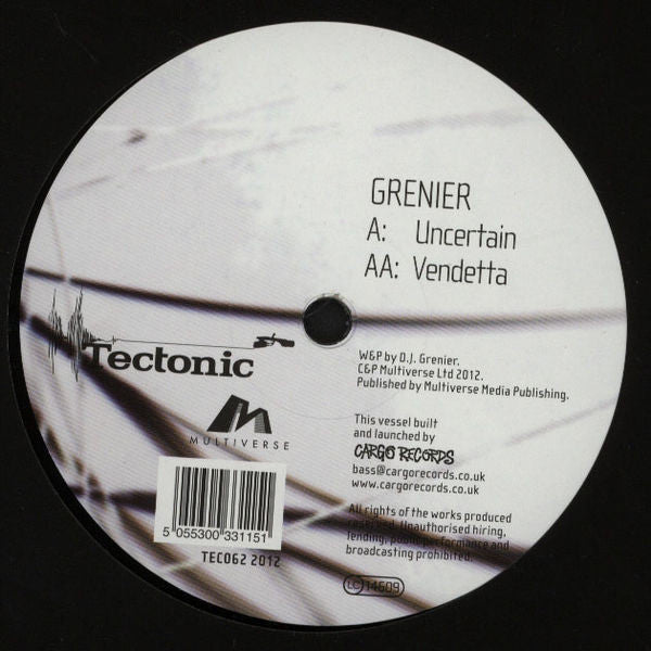 Grenier* : Uncertain / Vendetta (12")