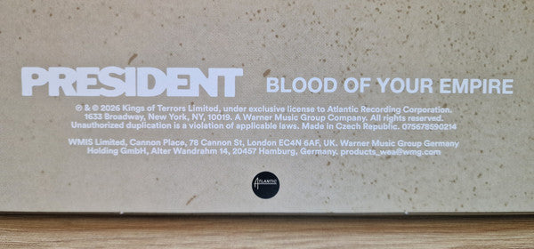 President (37) : Blood Of Your Empire (LP, Album, Ltd)