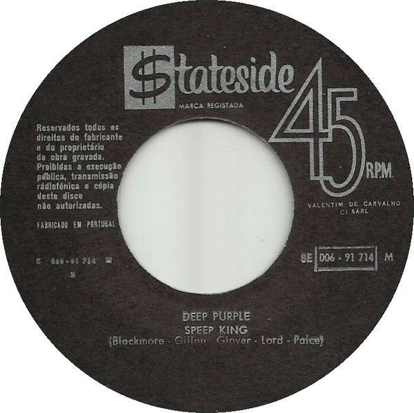 Deep Purple : Black Night  (7", Single)