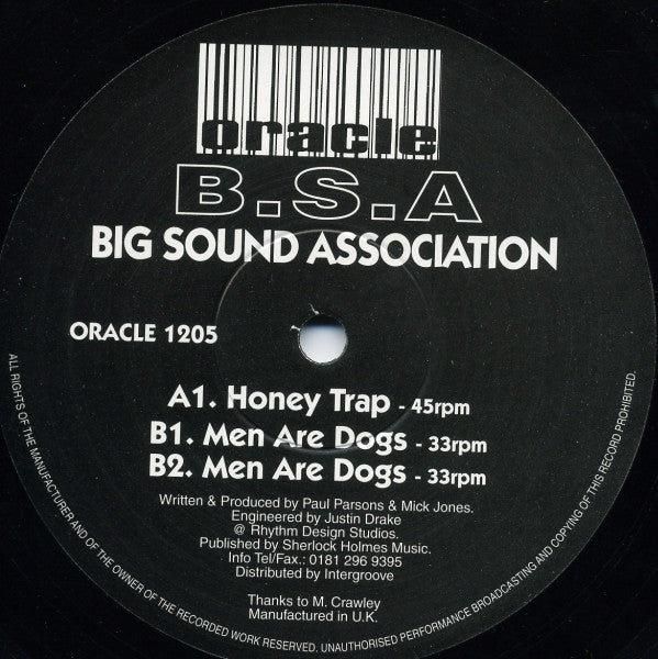 Big Sound Association : Honey Trap (12")