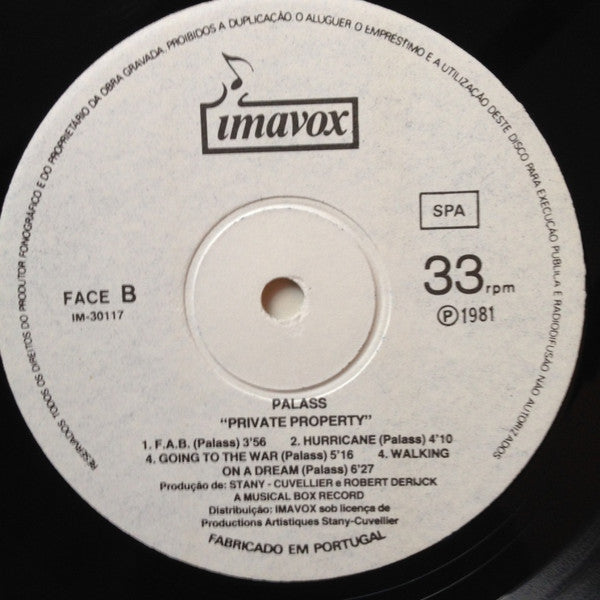 Palass : Private Property (LP, Album)