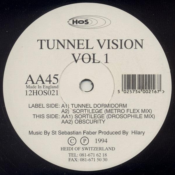Tunnel Vision : Vol 1 (12")