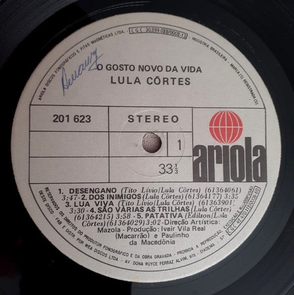Lula Côrtes : O Gosto Novo Da Vida (LP, Album)