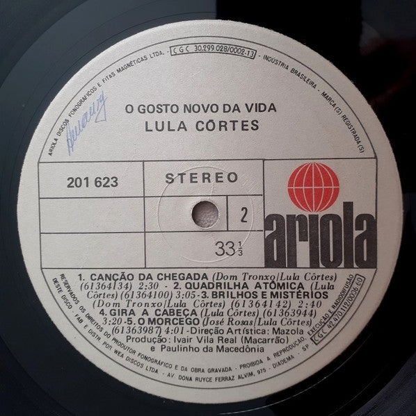 Lula Côrtes : O Gosto Novo Da Vida (LP, Album)