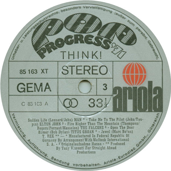 Various : Think - Pop Progress '71 (2xLP, Album, Comp)