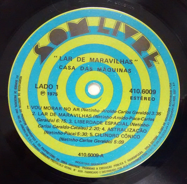Casa Das Máquinas : Lar De Maravilhas (LP, Album)