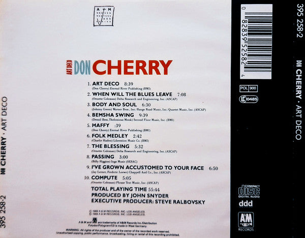 Don Cherry : Art Deco (CD, Album, RE)