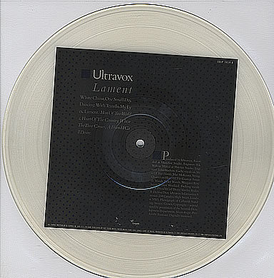 Ultravox : Lament (LP, Album, Pic)