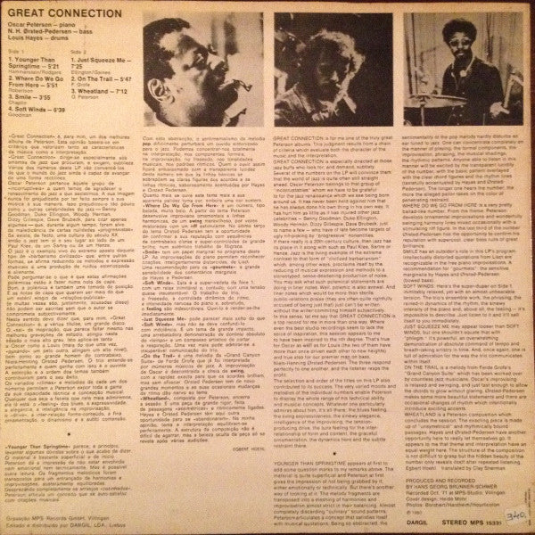 Oscar Peterson : Great Connection (LP, Album, RE)