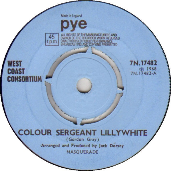West Coast Consortium : Colour Sergeant Lillywhite (7", Single, Pus)