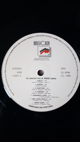 Various : The Greatest Hits Of House Dance (LP, Album)