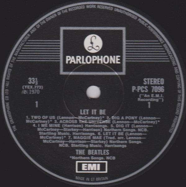 The Beatles : Let It Be  (LP, Album, Exp)