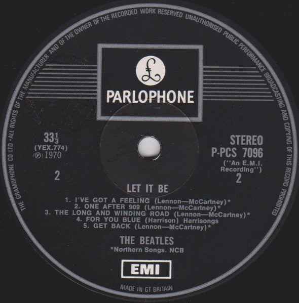 The Beatles : Let It Be  (LP, Album, Exp)
