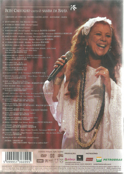 Beth Carvalho : Canta O Samba Da Bahia (Ao Vivo) (DVD-V)