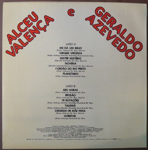 Alceu Valença E Geraldo Azevedo : Alceu Valença E Geraldo Azevedo (LP, Album, RE)