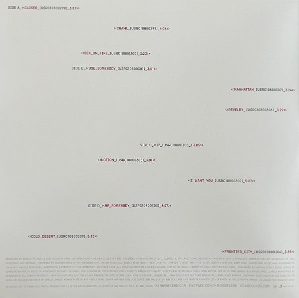 Kings Of Leon : Only By The Night (2xLP, Album, RE, 180)
