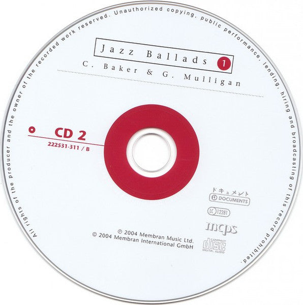 C. Baker* & G. Mulligan* : Jazz Ballads 1 (2xCD, Comp)