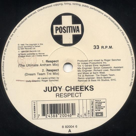 Judy Cheeks : Respect (12")