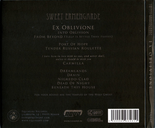 Sweet Ermengarde : Ex Oblivione (CD, Album)