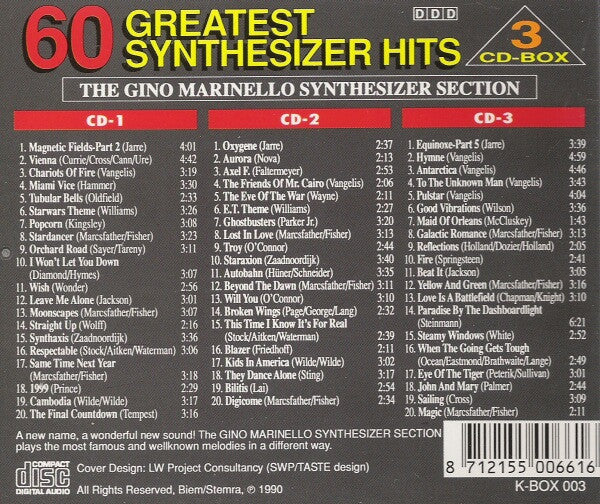 The Gino Marinello Synthesizer Section : 60 Greatest Synthesizer Hits (3xCD)