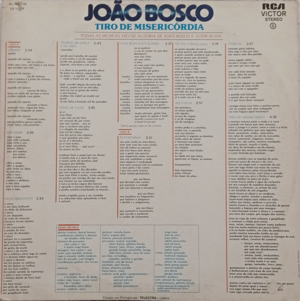 João Bosco : Tiro De Misericórdia (LP, Album)