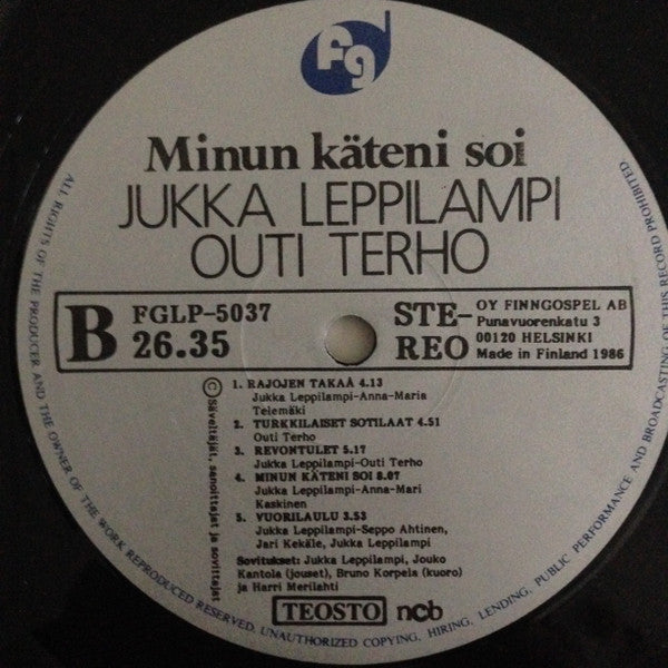 Jukka Leppilampi, Outi Terho : Minun Käteni Soi (LP, Album)