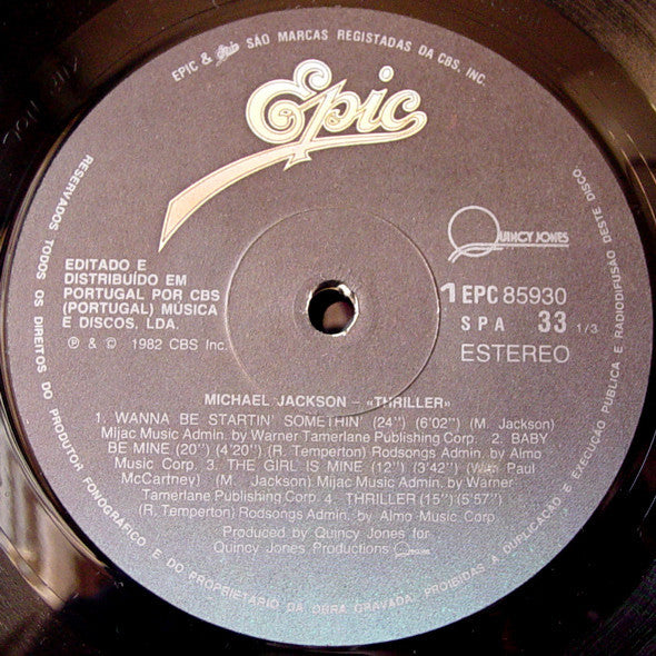 Michael Jackson : Thriller (LP, Album, Gat)