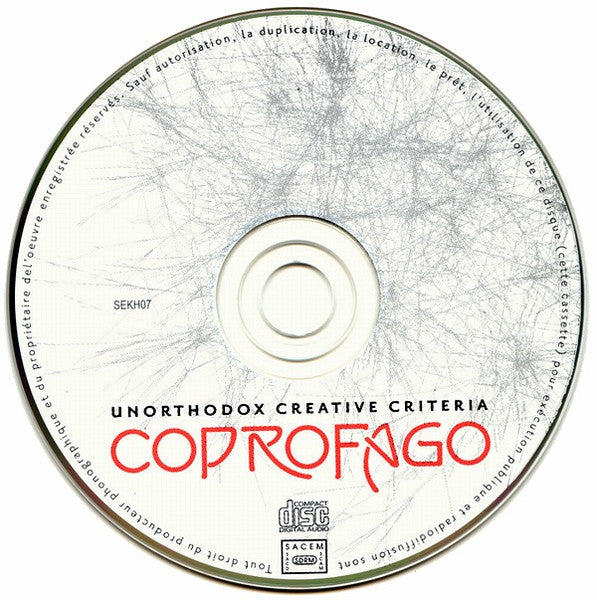 Coprofago : Unorthodox Creative Criteria (CD, Album, RM, Fin)