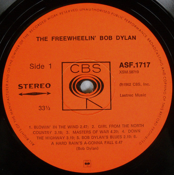 Bob Dylan : The Freewheelin’ Bob Dylan (LP, Album, RE)