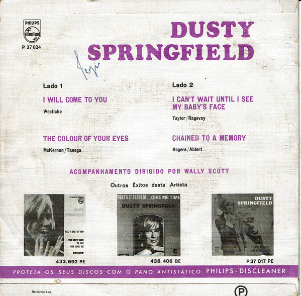 Dusty Springfield : I Will Come To You (7", EP, Mono)