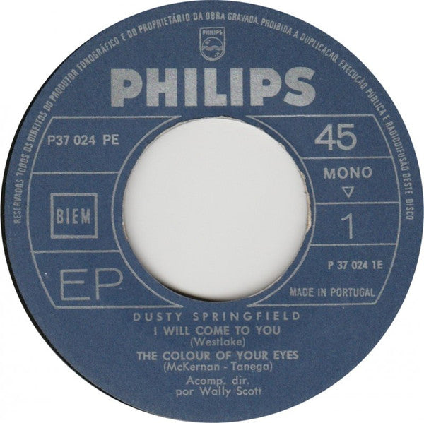 Dusty Springfield : I Will Come To You (7", EP, Mono)